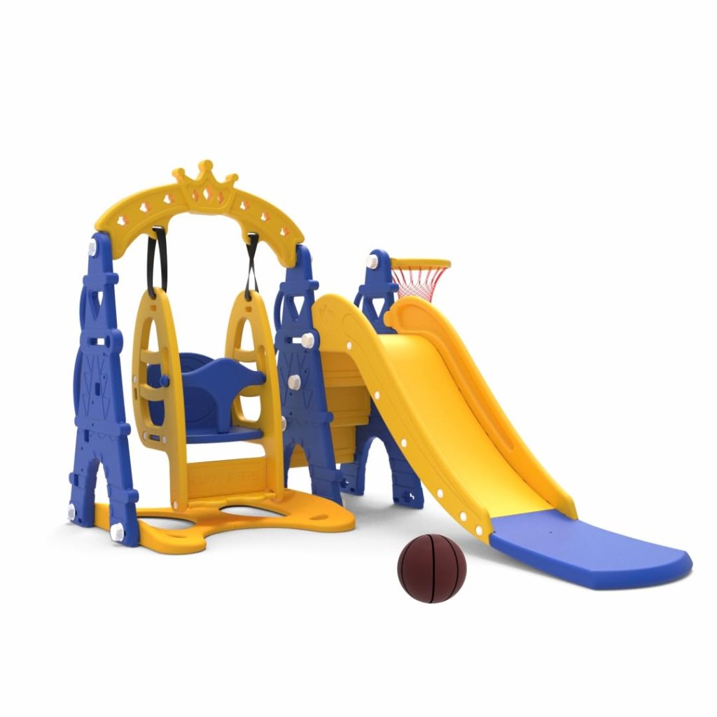 Solimo 3-in-1 Garden Castle Slide & Swing – The Ultimate Playtime Adventure for&nbsp;Kids!